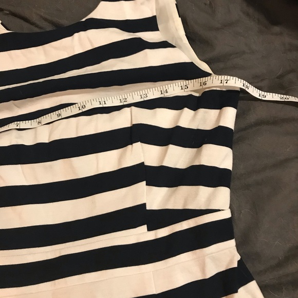 Banana Republic Navy & White Striped Fitted Dress - Picture 9 of 11